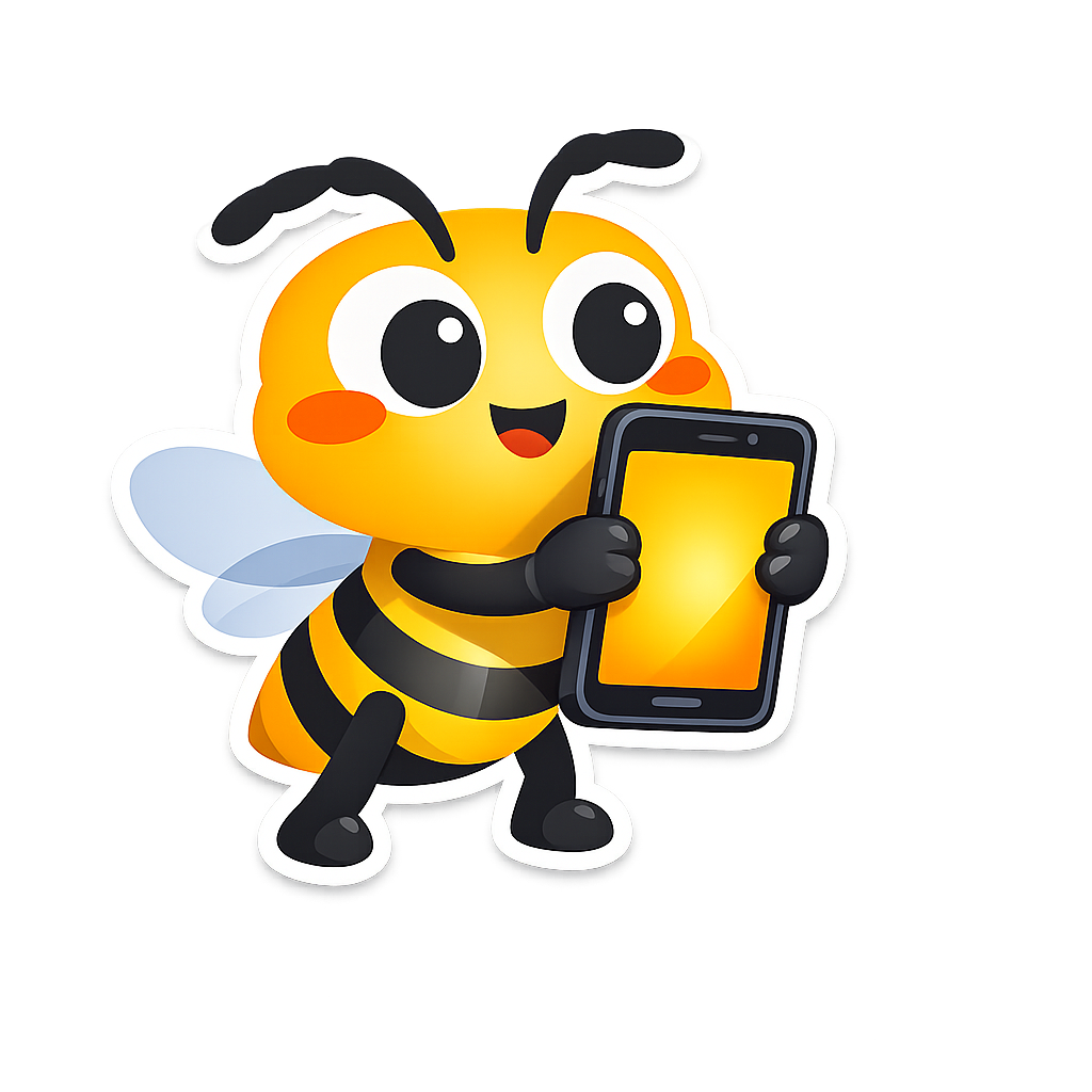 Vespid holding a phone